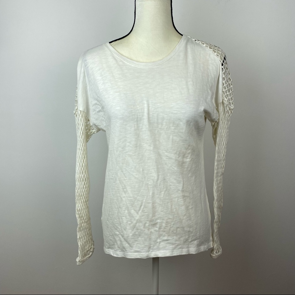 GENERATION LOVE Fishnet Long Sleeve Top